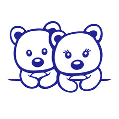 2 Bear Woman Man Love Couple Romantic Valentine's Day