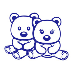2 Bear Woman Man Love Couple Romantic Valentine's Day