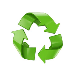 Obraz premium 3d Recycle Icon Isolated, recycle flat web icon concept PNG 