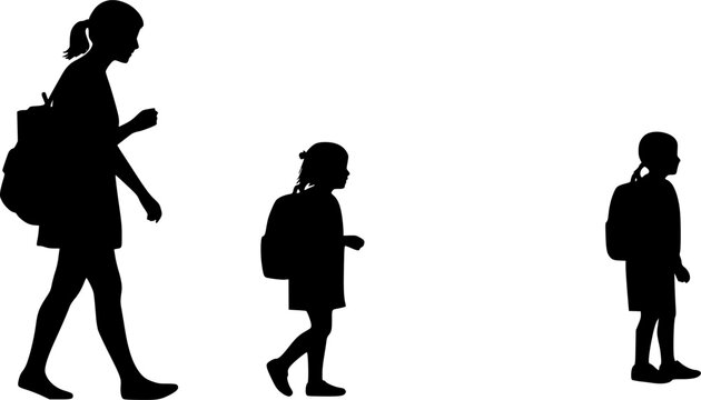 person, back, daughter, elementary, grade, hand, children, learn, mother, eltern, parenting, pupil, human relationships, return, safe, school, student, time, together, walk, first, going, looking, rea