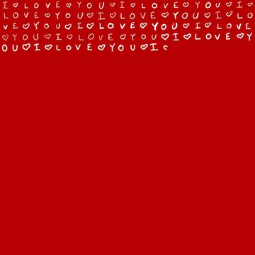 habdwritten red and white ' i love you ' timelapse
