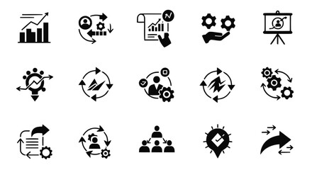 Minimalist Business Efficiency Icons