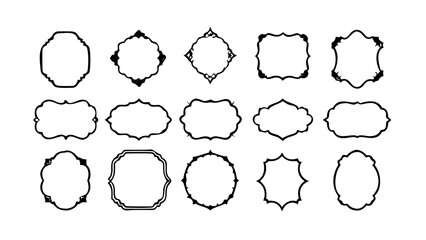 Fototapeta premium Elegant decorative frames borders vector set vintage frame border collection art