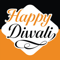 Happy Diwali typography design