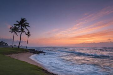 sunset on the beach