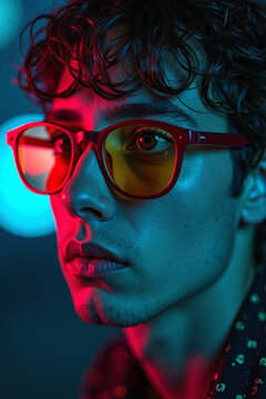 Young Man Wearing Sunglasses
