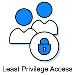 Least Privilege Access Icon, Enforcing Least Privilege Access for Maximum Security, Minimize Risk with Role-Based Least Privilege Strategies