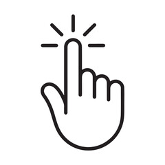 Obraz premium Pointer cursor hand icon clicking computer mouse click button. Web interface UI element. Digital navigation arrow symbol. Vector illustration click gesture finger point