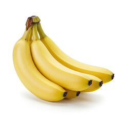  bunch of bananas on white background