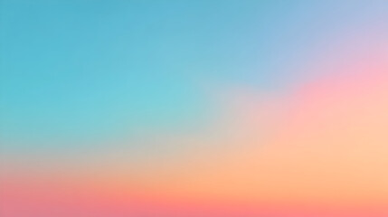 Soft gradient transition from cool blue sky to warm pink and peach hues in a pixelated abstract background
