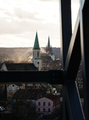 prague castle at night