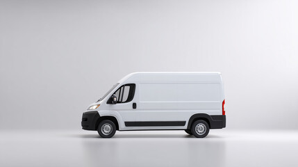 White delivery van mock up 