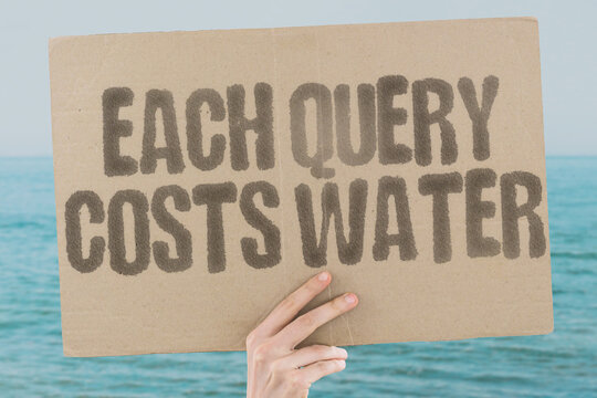 &ldquo;Each Query Costs Water&rdquo; true water cost behind each AI query, impacting rivers, aquifers, and communities. WATER. RESOURCES. CRISIS. ACCOUNTABILITY. DEMAND. SUSTAINABILITY. IMPACT