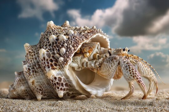 Hermit Crab in Seashell - Nature's Masterpiece