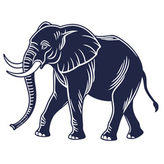 Elephant vector illustration on a white background.