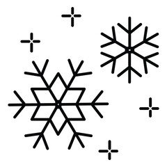 Fototapeta premium Elegant Snowflakes Vector Icon for Winter, Holiday, and Christmas Designs