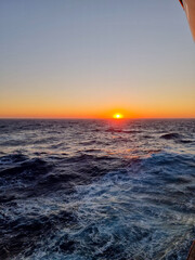 sunset over the sea