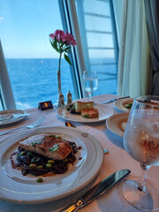 served table in restaurant