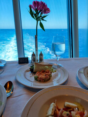 table setting with flowers
