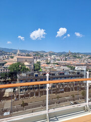 aerial view of barcelona spain