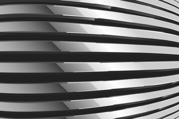 Obraz premium Abstract striped metallic texture background with a modern black and white pattern design