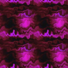 Moody ombre blur tie dye effect seamless pattern. Wavy liquid paint flow background in bold hippy style. Striped textur for continuous design.