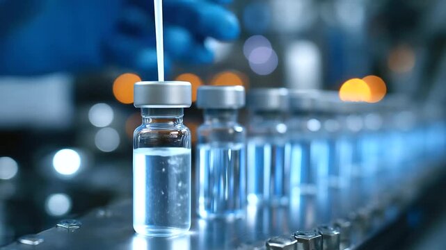 High-precision stainless rotary filler ensuring sterile vaccine dosing and handling.