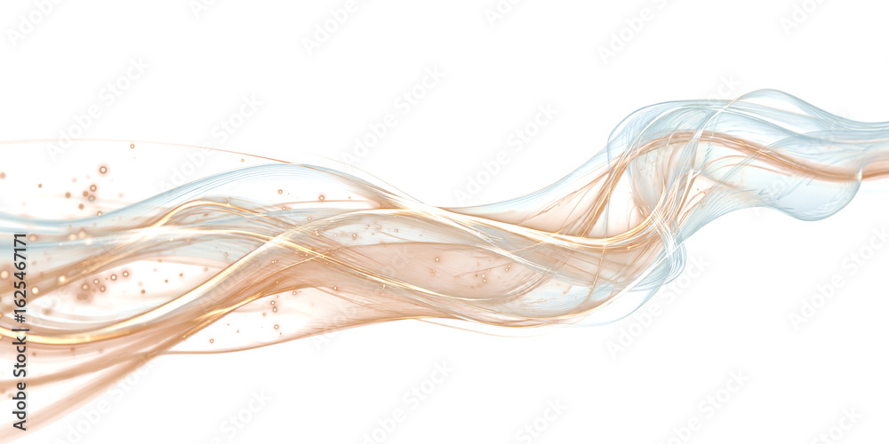 Canvas Prints abstract graphic wave on transparent or white background. golden translucent wave. element for desig