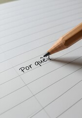 Notebook paper with pencils written by what?