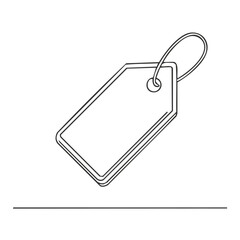 Illustrated Blank Price Tag with String for Sales Label Design Promotion Retail Shopping