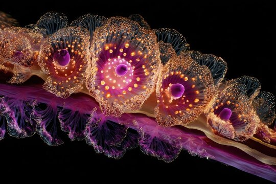 Stunning Macro of Glowing Sea Anemone