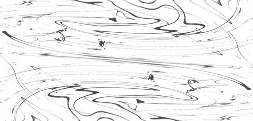 Monochrome marble vector texture. Abstract liquid wavy background. Black and white liquid texture.