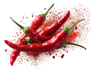 Red chili peppers and spice blend