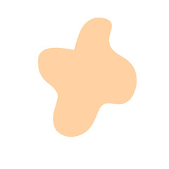 Abstract organic blob shape in pastel peach