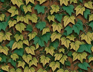 seamless ivy on the wall
