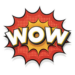 Comic style wow graphic