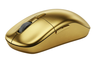 Golden Computer Mouse Isolated on Transparent Background
Luxury Gold Mouse with No Background in PNG Style