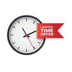 Limited time offer clock deal promotion