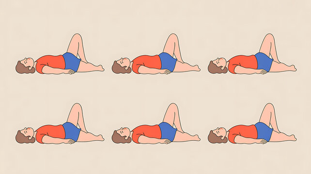 Individuals performing supine leg raises, demonstrating core strength and flexibility exercises.