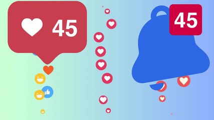 A wave of interaction and likes on social media - Powered by Adobe