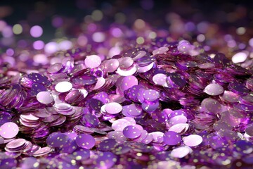 Obraz premium Purple Glitter Circles - Abstract Design