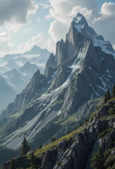 mountain landscape in the alps