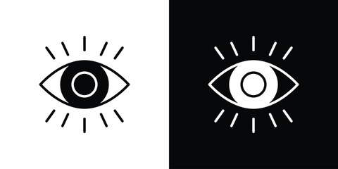 Visible icon collection. Black and white filled vector illustration.