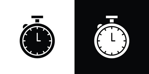 Stopwatch icon sign symbol and flat style for app, web and digital design.