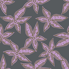 Vintage seamless floral pattern. Liberty style background of small pastel colorful flowers. Small flowers scattered over a white background. Stock vector for printing on surfaces