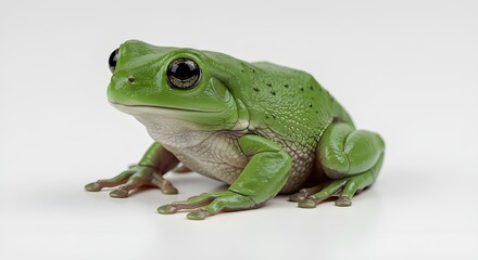 Green frog on with background.