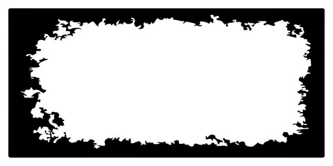 Grunge rectangle background Isolated vector Illustrator, Abstract black and white grunge background image.