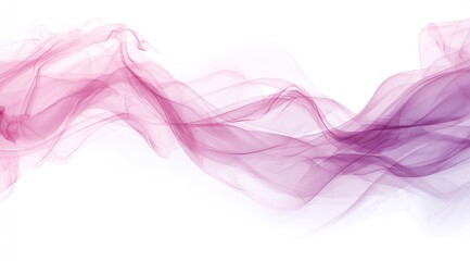 Abstract pink smoke swirls on white background