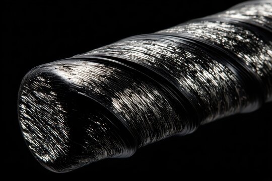 Abstract Metallic Spiral Design - Powered by Adobe