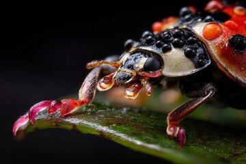 Close-up of a ladybug on a leaf